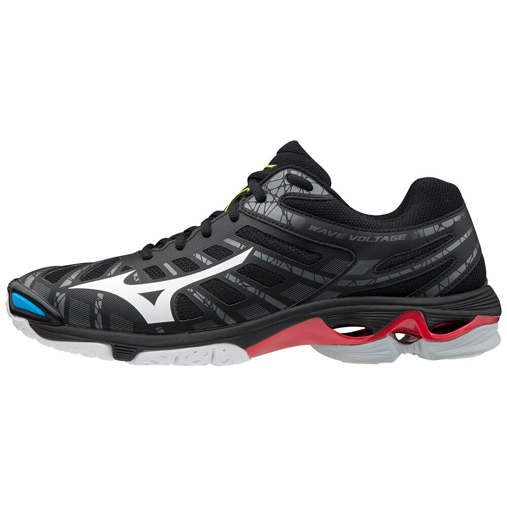 Zapatillas Voleibol Mizuno Wave Voltage Hombre Negras/Blancas España BXNS-56427